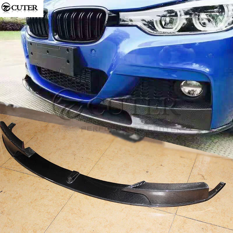 F30 3 серии Mp стиль углеродное волокно передний бампер губа спойлер для Bmw 325i 320i 330i