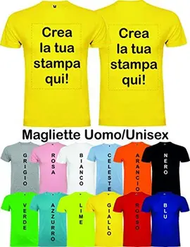 

MAGLIETTA - T-SHIRT CON STAMPA PERSONALIZZABILE UOMO - DONNA (Bianca)