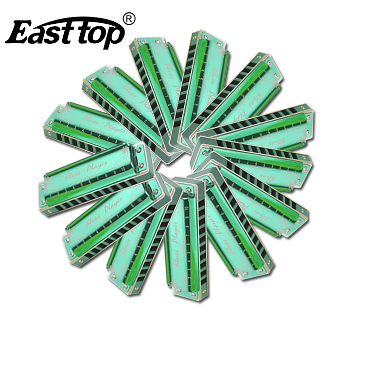 

EASTTOP PR020-12 10 hole blues professional harmonica