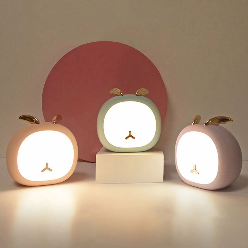 WARMTASTE Pet Night Light Deer Bunny Nursey For Kid Baby Stepless Touch USB Rechargeable Table Lamp Home Decoration | Освещение