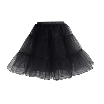 

Elastic waist crystal sand petticoat made of elastic waist and two layers of pearl yarn Retro Vintage Bridesmaid dress