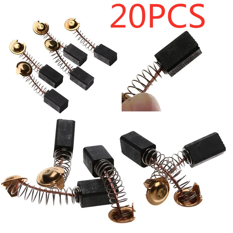 

20PCS Mini Electric Drill Electric Grinder Replacement Carbon Brush Motor Spare Parts Rotating Tool 6.5x7.5x13.5mm