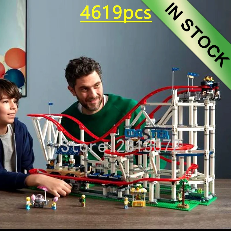 

In Stock 15039 The roller coaster Creator 10261 4619pcs Boy Dreams Model Building Blocks Compatible with 10261 Toys