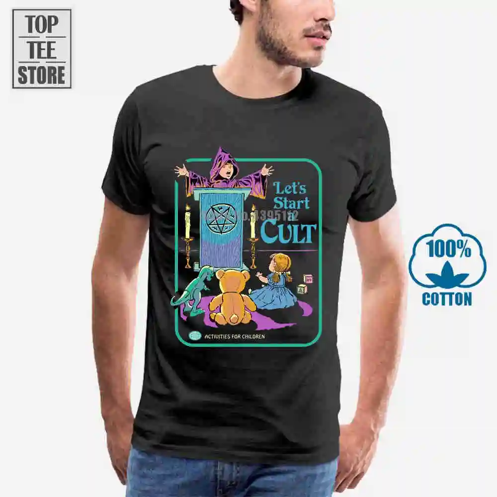 Pudo Jbh унисекс Готическая забавная футболка в стиле колдовства Lets Start A Cult 70S