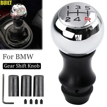 

5 Speed Chromed Gear Shift Knob Head Stick Shifter Lever Pen Handle HandBall For BMW 1 3 Series E81 E82 E87 E88 E90 E91 E92 E93