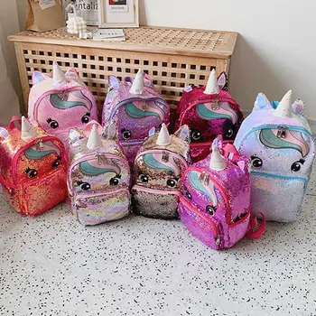 

Women Girls Unicorn Sequin Backpack Lovley School Bag