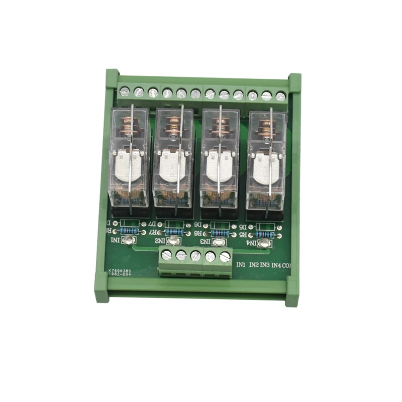 Din рейка крепление Ac/Dc 12 V/24V Управление 4 Spdt 16A Мощность триггерный релейный модуль
