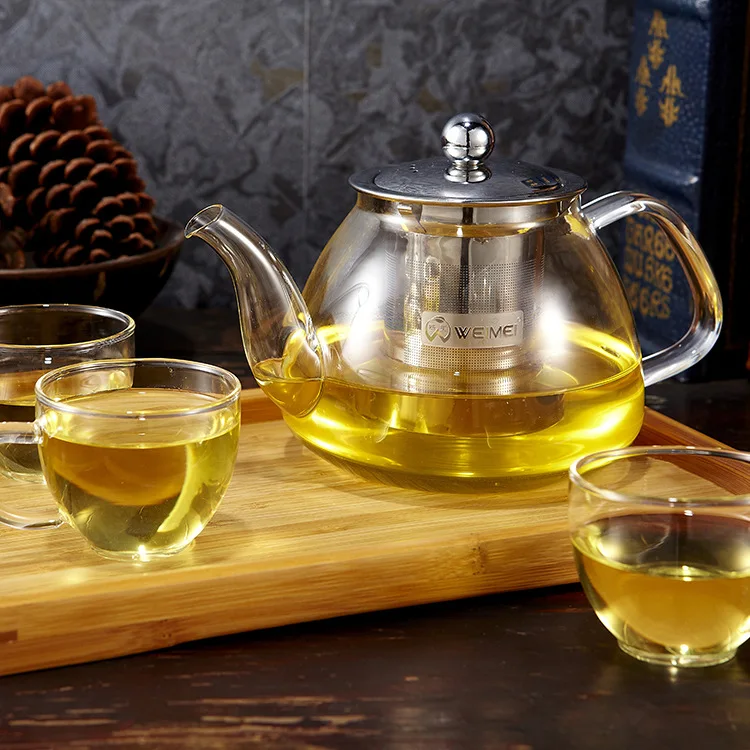 Waimea High-temperature Resistant Glass Teapot Stainless Steel Percolation Network Glass Teapot Electric Ceramic Cooktop Water B