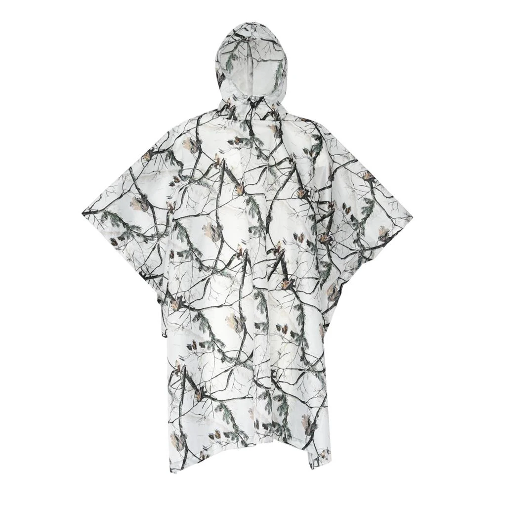 Waterproof Hunting Poncho White Camouflage Raincoat Sun Shelter Ground Sheet
