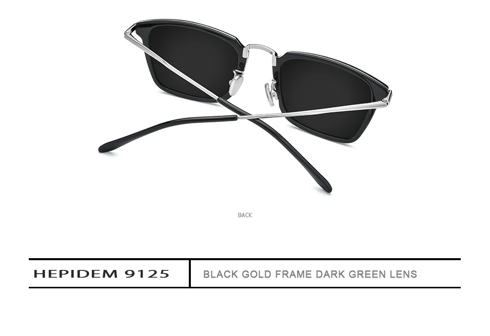 Поляризованные солнцезащитные очки из ацетата высокой плотности для мужчин, новинка, модные женские брендовые дизайнерские солнцезащитные очки, квадратные солнцезащитные очки для мужчин 9125