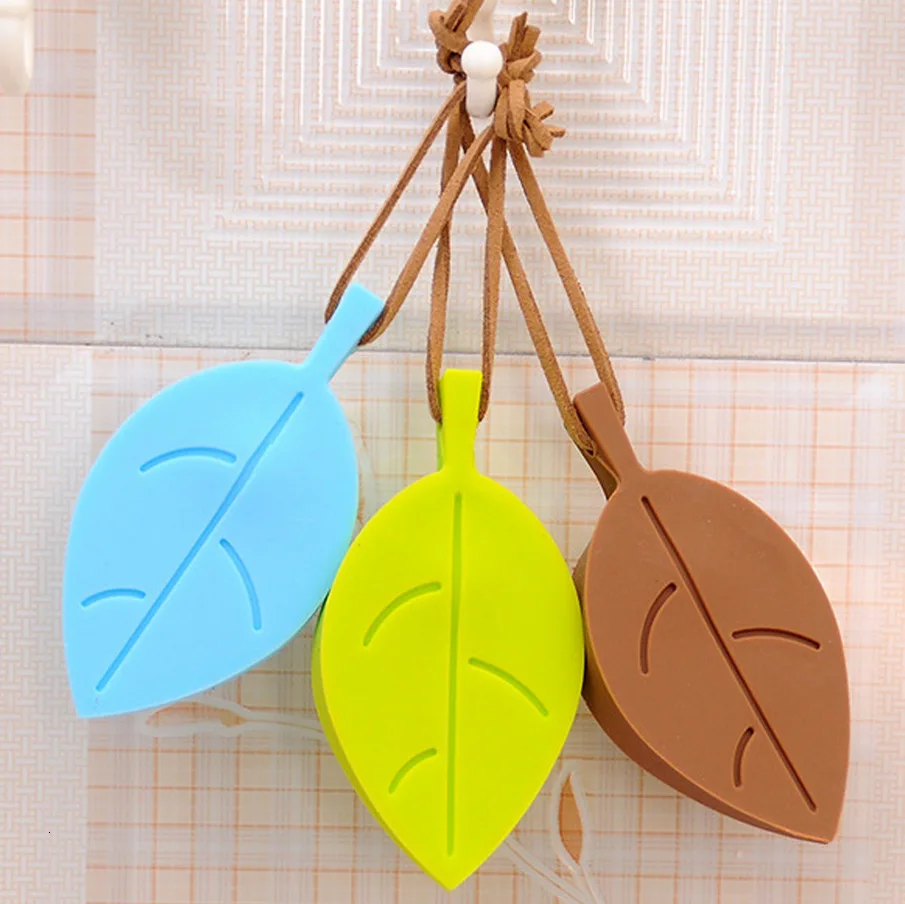 Cartoon Silicone Door Stopper Wedge Door Catcher Block Home Office Children Security Door Card Leaf Armor Leaf Shape