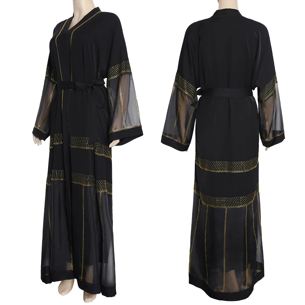 MD Black Abaya Дубай Турция мусульманское хиджаб платье 2021 Caftan Marocain Arabic Исламская