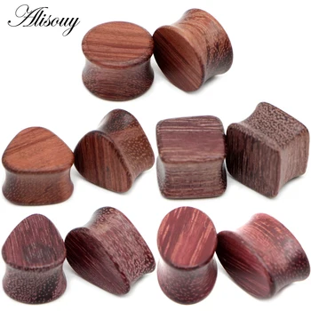 

Alisouy 2PCS Fashion Wood Ear Plugs Flesh Tunnels Gauges Kit Expanders Solid 8mm-25mm Anti-allergic Body Piercing Jewelry