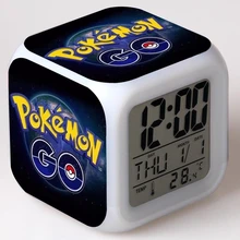 XINQIANG Horloge Pokemon Cr/éative Anime Pokemon r/éveil Pok/émon Pikachu color/é Humeur r/éveil Cadeau cr/éatif