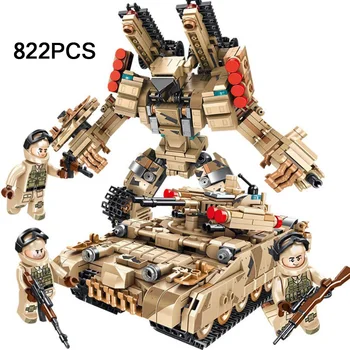 

Modern military russia BMPT batisbricks building block transformation robot ww2 army forces figures weapon gun bricks toys