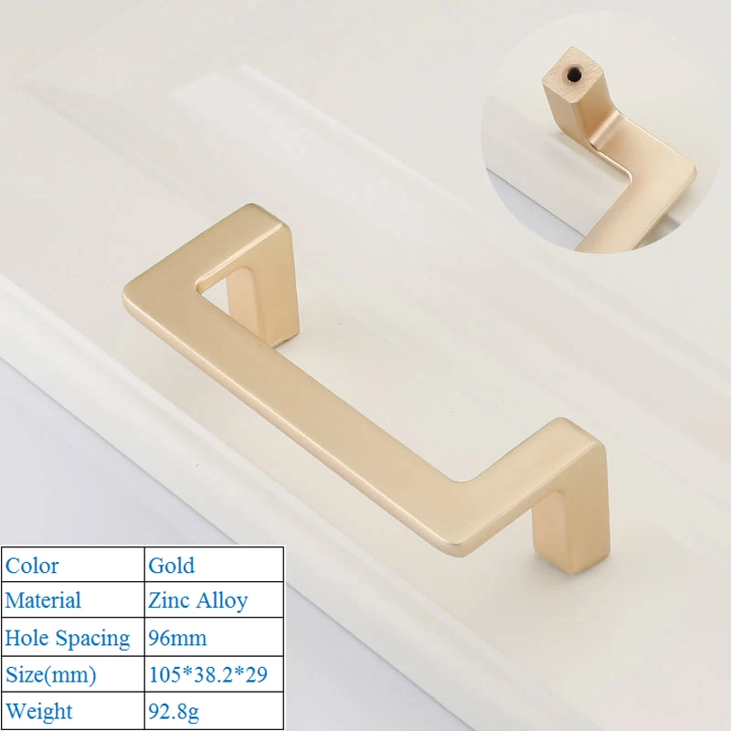 Gold 6243-96mm Китайский простой стиль внутренние раздвижные двери ручка цинковый сплав имитация меди золотые ручки фурнитура для спальни черные ручки - Цвет: Gold 6243-96mm