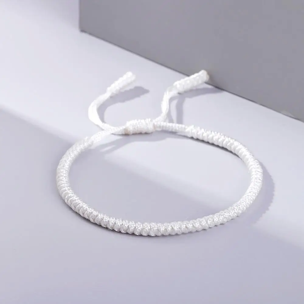 Braided Rope Bracelet Charm Bracelet Black Red White Woven Thread Rope Lucky Bracelet Women Men Charms Bracelets Jewelry For Lovers' Best Gift Friendship Bangles