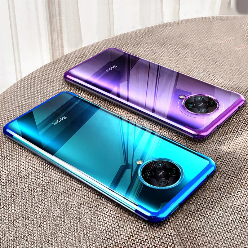 Чехол для телефона Xiaomi POCO F2 Pro противоударный роскошный бампер прозрачный