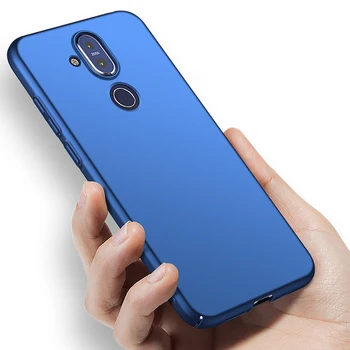 

Original Case For Nokia 8.1 Phone Case Luxury Matte Hard PC Cover Silicone Edge Anti-drop protection Cover