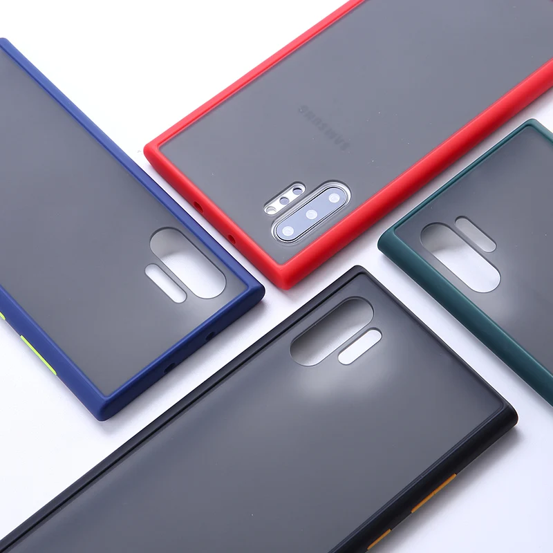 Противоударный защитный чехол для samsung Galaxy Note 10 + Plus S10 S10Plus A50 A70 A10 A20 A30 матовый