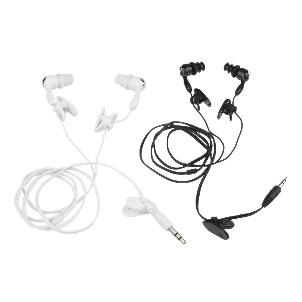 2pcs Waterproof 3.5mm Audio Wired Three Layers In Ear Underwater Earpiece Earphone for Indoor Outdoor Swimming Earplug 2pcs Waterproof 3.5mm Audio Wired Three Layers In Ear Underwater Earpiece Earphone for Indoor Outdoor Swimming Earplug