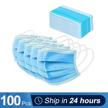 

5-200pcs Disposable Protective Dust-proof Face Masks 3 Layer Filter Safe Breathable Protective Masks 48 Hours Shipping
