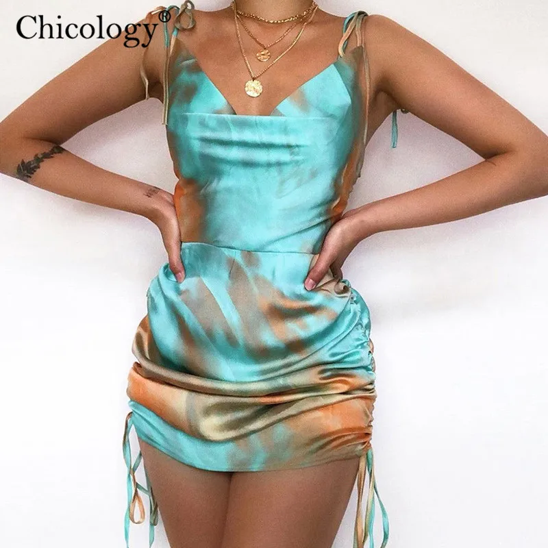 Satin tie dye Clearance