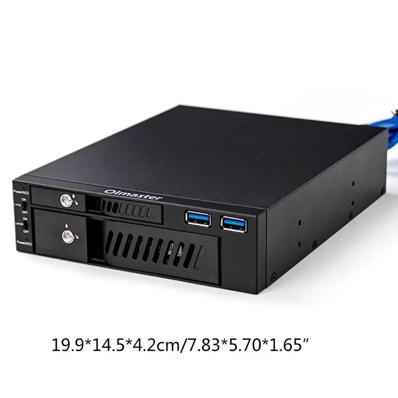 Best Chance for  MR-6203 2.5/3.5" Internal HDD SSD Case Box Dual USB Hard Disk Enclosure for PC