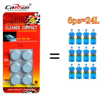 

CARSUN 6Pcs Car Cleaning Voiture Windshield Cleaner Glass Detergent Effervescent Tablet Car Accessories Accesorios Para Auto