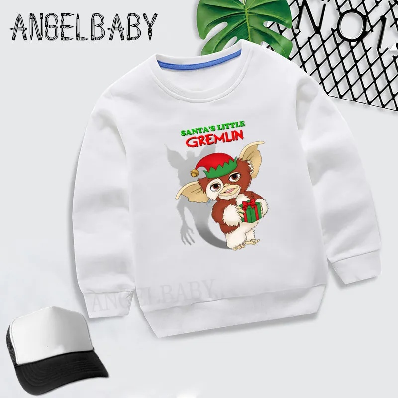 Детские Gremlins толстовки с героями мультфильма «Гизмо»; детские осенние Топы; одежда из хлопка для малышей; свитер для мальчиков и девочек; KYT5170 - Цвет: 5170F-White