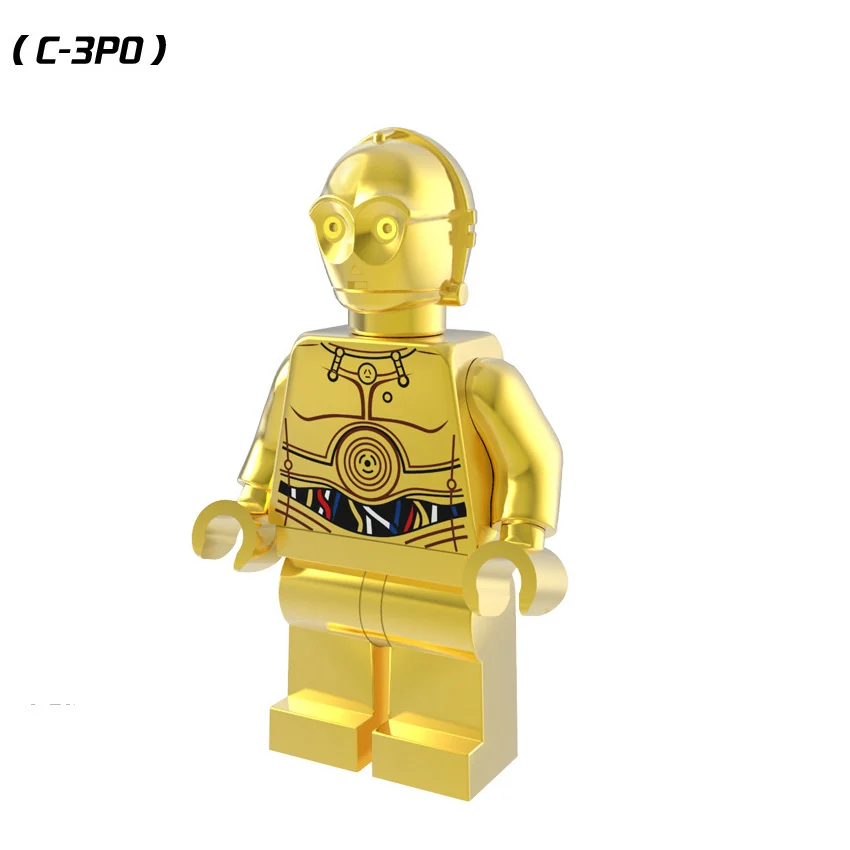 Шоколад Mr Gold фигурки Единая Chrom C3PO Дэдпул Штурмовик Железный человек Дарт Вейдер золотые строительные блоки модели Кирпичи Игрушки - Цвет: Шоколад
