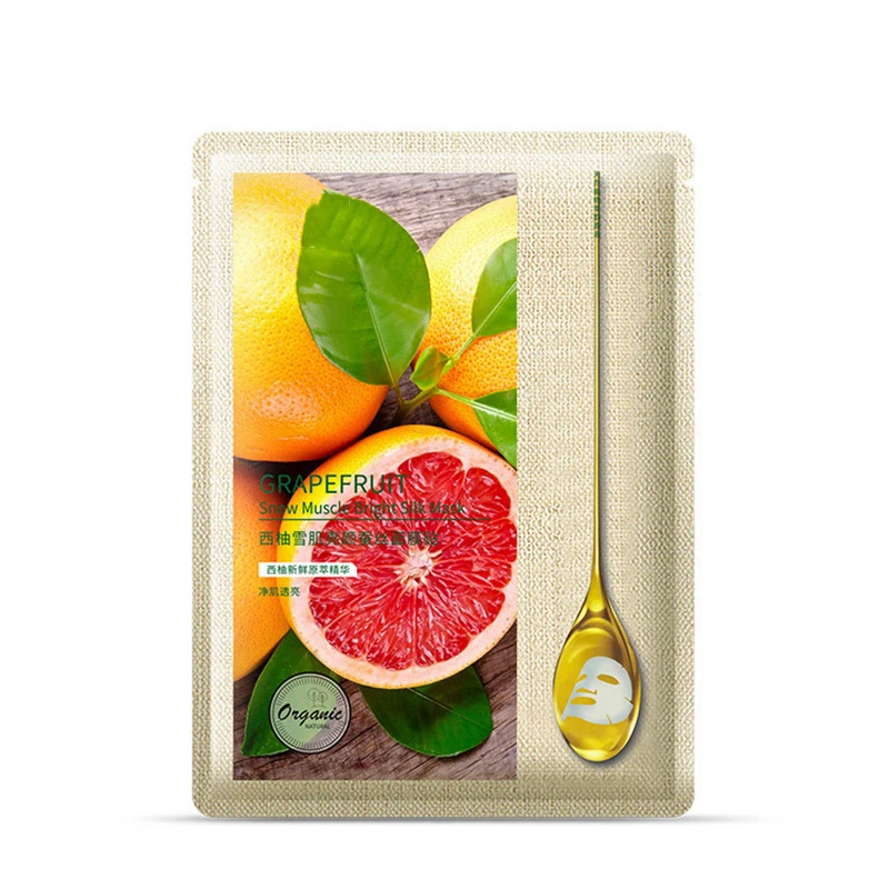 Grape fruit Фруктовая маска, экстракт грейпфрута, эссенция, увлажнение мышц лица, увлажняющая маска для ухода за кожей лица - Цвет: Grape fruit