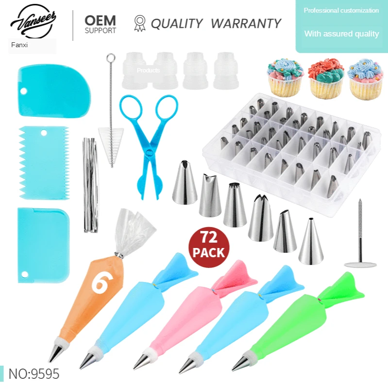 

2020 PP Material Innovation Cake Baking Set Baking Tool Set Household Cake Baking Tool Set 72 Piece Set