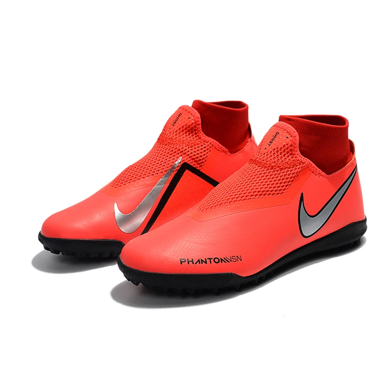Nike Phantom Vison Academy DF TF 39-45 футбольные бутсы, кроссовки, мужские футбольные бутсы, мужские синие бутсы, дерн обувь, мужские бутсы красного цвета