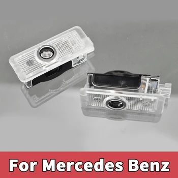 

2pcs For Mercedes Benz CLA CLS C218 W218 E Couple C207 C117 Cabriolet A207 AMG Logo laser projector lamp Car welcome Door light