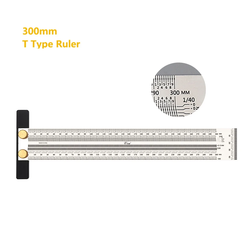 180-400 мм деревообрабатывающий писец Т-образной линейки отверстие разметочная линейка вычеркнутый инструмент для рисования маркировочный прибор измерительные инструменты DIY - Цвет: 300mm No Pen