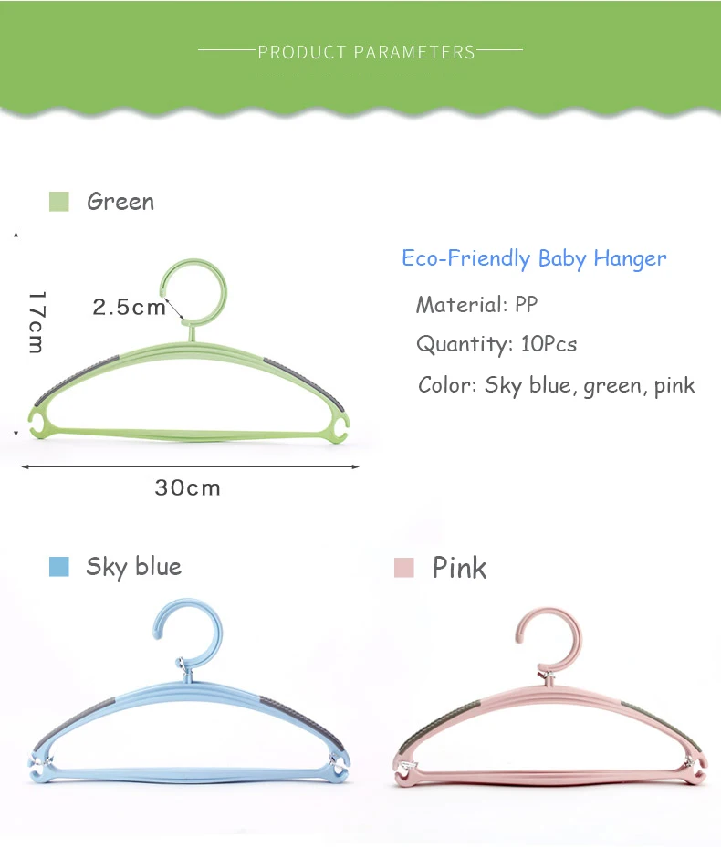 Baby Clothes Racks Portable Clothes Hanger Children Coat Plastic Hangers Hook Household Kids Hangers for Clothing Organizer