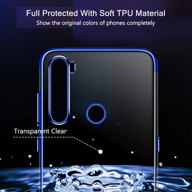 Transparent Case For Xiaomi Redmi Note 8T Case Soft Cover Shockproof Phone Case For Redmi Note 2