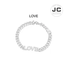 Новые модные подвески серебро 925 оригинальная гравировка, серебряный браслет-цепочка "любовь" для женщин с монологотипом Гламурные циркониевые ювелирные изделия