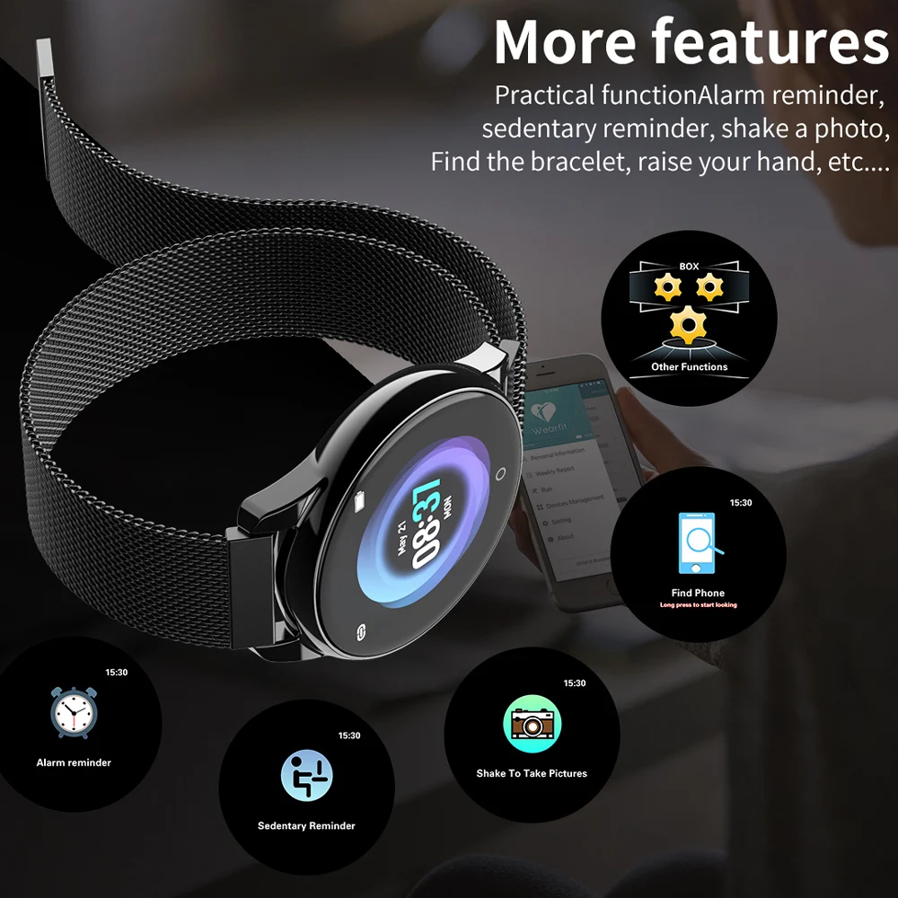 Watch4 Bluetooth умные часы мужские ЭКГ кровяное давление пульсометр смарт-браслет спортивные водонепроницаемые Смарт-часы фитнес-трекер Facebook