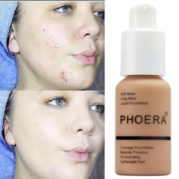 

30ml Foundation Soft Matte Long Wear Oil Control Concealer Liquid Foundation Cream