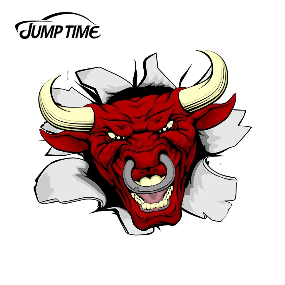 Tuta 13X10.7Cm Red Bull Sport Mascotte O Personaggio Smashing Out Car Sticker Tavola Da Surf Frigorifero Decalcomania Parabrezza Decor