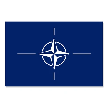 

NATO Nato Flag 3x5FT banner 100D 150X90CM Polyester brass grommets custom flag, free shipping