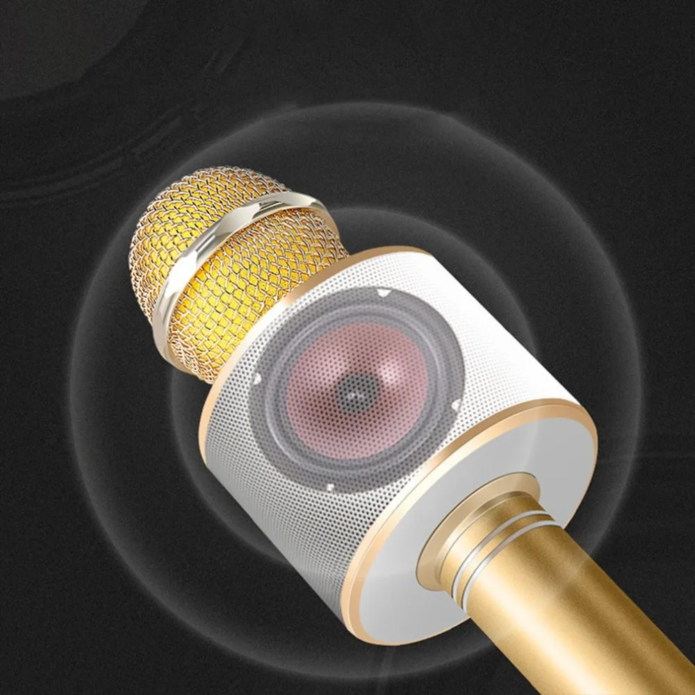 Bluetooth беспроводной микрофон для караоке портативный мини домашний KTV для воспроизведения музыки и пения динамик плеер селфи телефон ПК