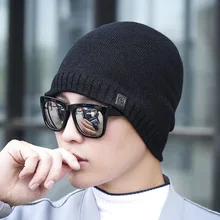 XEONGKVI Корейская Лыжная шапка с плюшевой подкладкой, осенняя зимняя брендовая шапка Skullies, женские шапочки с помпоном, шапки для мужчин, шерстяные шляпы из пряжи