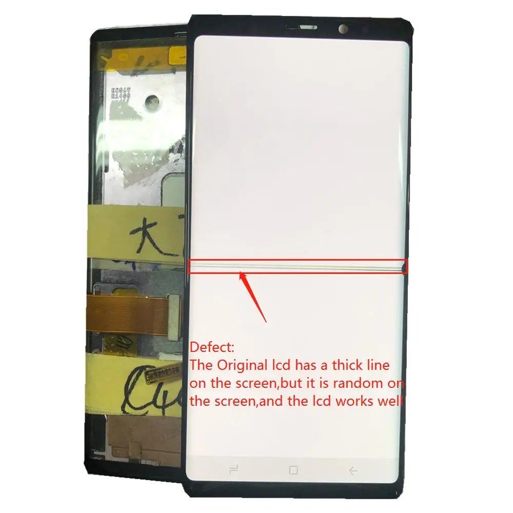 

For Samsung Note 8 N950 LCD Display Touch Screen Digitizer For Samsung Note 9 N960 LCD With a Line mobile phone defective screen