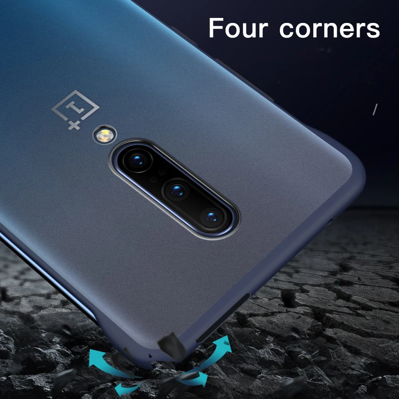 Ультратонкий матовый чехол для телефона OnePlus 6, 6 T, 7, 7 Plus, без полей, с кольцевой пряжкой, однотонный защитный чехол