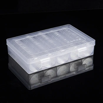 

100PCS 27mm Commemorative Coin Small Box With Storage Box Coin Protection Box Coin Collection Box Emballage Cadeau Organizador