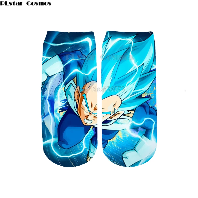 

Funny Unisex Art Socks 3D Printed Dragon Ball Z Super Saiyan Ankle Socks Cotton Art Short Socks women Men Length 21cm style-8