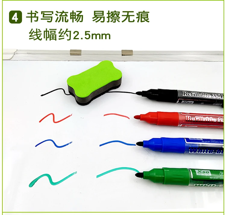 Erasable Whiteboard Marker Pen Dry-Erase Sign Ink Refillable 5Pcs Office School Supplies Students Gift white marker pens,marker pens,color marker pens,pen marker,dry erase markers,whiteboard pens